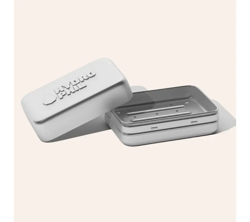 Hydrophil Hydrophil Seifenschale Hydrophil Seifendose aus Aluminium mit Abtropfgitter, 10x6,5x3,5 cm, 1-St. – Produktbild 4 von 5