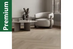 woodstore24 Premium 3D, 7 mm Fischgrät Klick Vinyl (SPC) mit antibakterieller Trittschalldämmung, Eiche grau, 592 x 148 mm, 0,55 mm Nutzschicht, (1,40 m² / Paket) – Produktbild 1 von 1