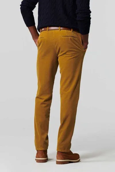 Meyer MEYER Superstretch Premium Cord Chino, Gelb (bernstein), – Produktbild 3 von 4