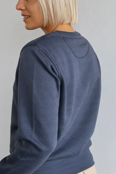 Kultgut Kultgut Biofair - Klassik Sweatshirtpullover / Nature Softly, Blaugrau (inkgrey), – Produktbild 4 von 4