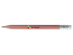 FSC-zertifizierter Bleistift 6-eckig 9,75 cm mit Radiertip, natur – Produktbild 1 von 1