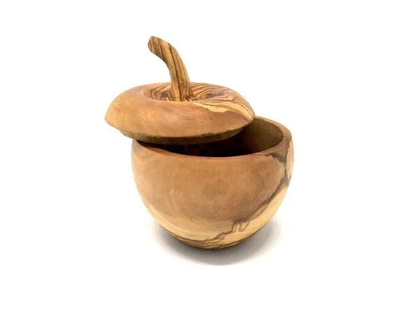 Olivenholz erleben Olivenholz erleben Dose wie Apfel aus Olivenholz – Produktbild 2 von 4