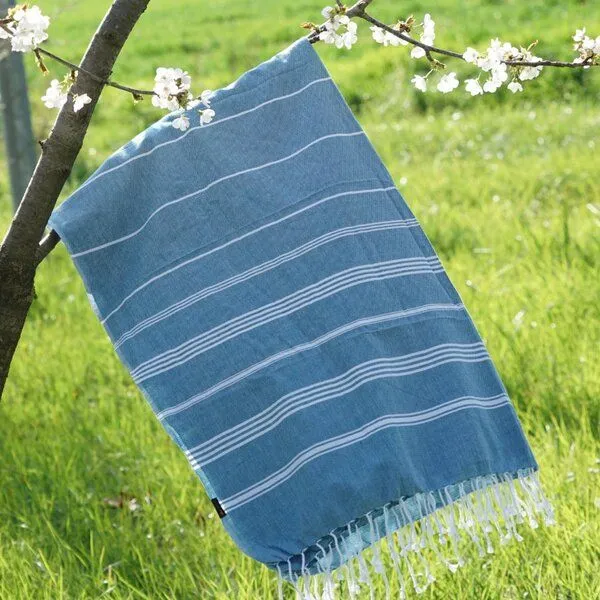 Karawan authentic Karawan authentic Hamamtuch Bio-Baumwolle Hammam, Hellblau, – Produktbild 1 von 4