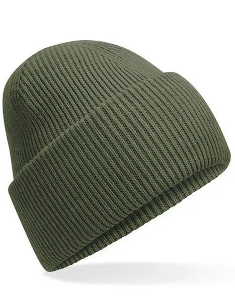 Beechfield Beechfield Damen / Herren Klassische Mütze mit tiefem Umschlag 30, Olive grün, – Produktbild 1 von 2