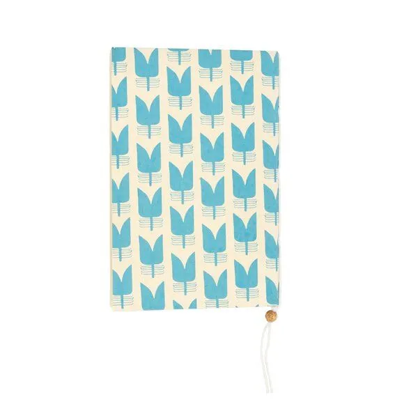 El Puente El Puente Notizbuch "Graphic" | Fair Trade & Handmade aus Bangladesch, Blau,weiß, – Produktbild 2 von 2