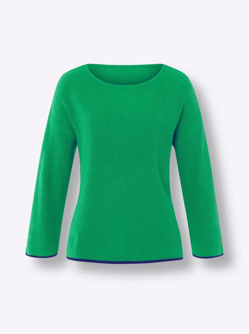 heine Strickpullover grasgrün, Grasgrün, – Produktbild 1 von 2