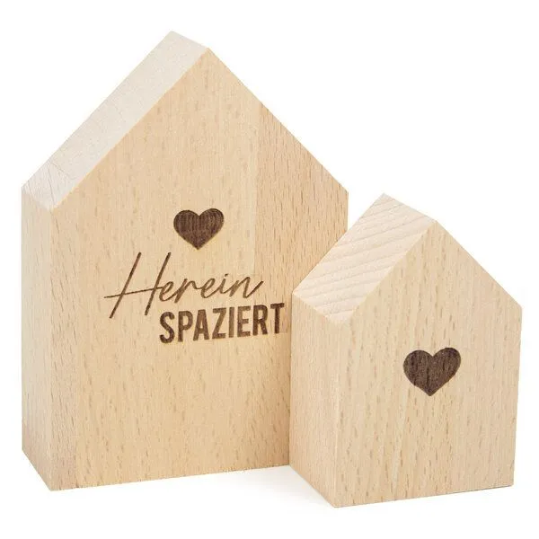 Bow & Hummingbird Bow & Hummingbird Kleines Deko-Holzhäuschen Herz – Produktbild 2 von 4