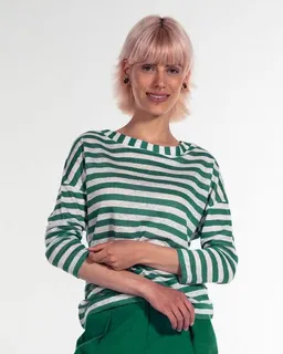 Alma & Lovis Alma & Lovis Leinenshirt im Regular-Fit aus Leinen | Leinen Ringel Shirt – Produktbild 1 von 1