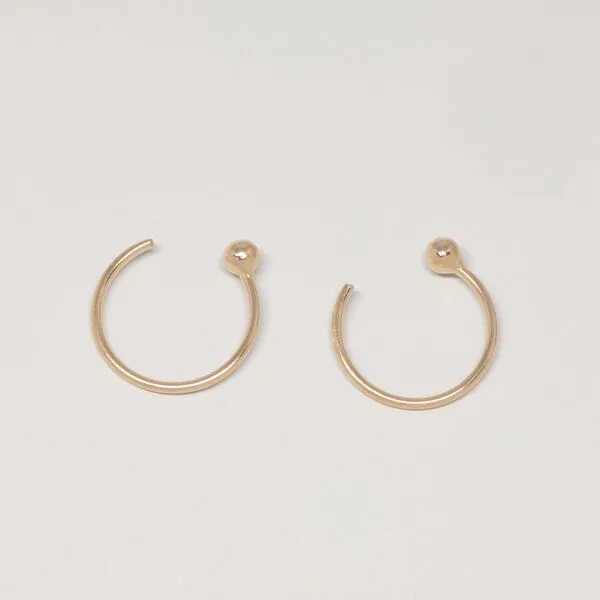 fejn jewelry fejn jewelry Creole 'open hoop', Silber, – Produktbild 3 von 5