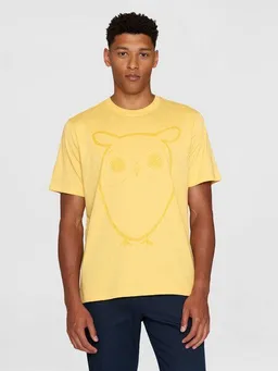 KnowledgeCotton Apparel KnowledgeCotton Apparel T-Shirt ALDER Basic Tee mit Eulenprint – Produktbild 1 von 1