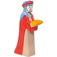 Holztiger Holztiger Holzfigur "Caspar 2, rot" Schöne Weihnachtszeit Maße 8,5 x 2,3 x 15 cm, Mehrfarbig, – Produktbild 1 von 1