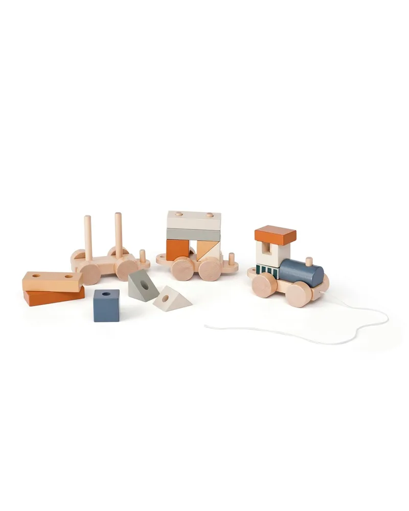 Kids Concept Kids Concept Zug mit Holzklötzen braun – Produktbild 2 von 3