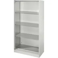 Regal "CONTACT", Höhe 163,5 cm  (BxT) 80 x 43,5 , silber – Produktbild 1 von 1