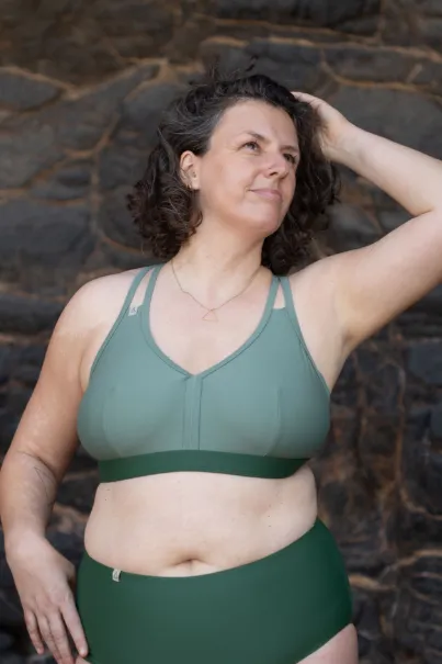 Inaska Inaska Damen vegan Sport Bikini Top Wild Khaki Dunkelgrün, Dunkelgrün, – Produktbild 2 von 2