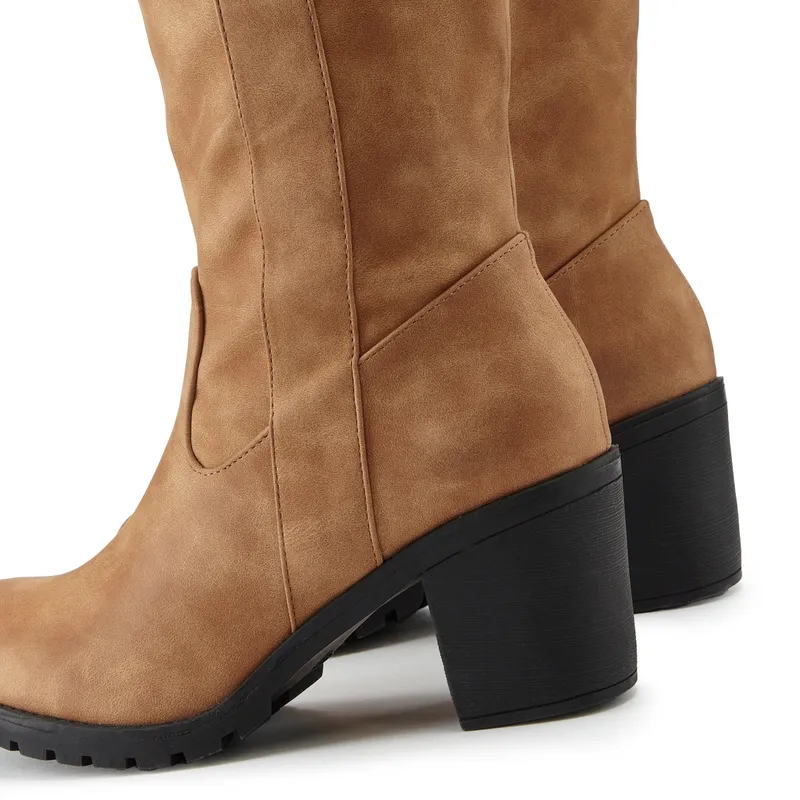 Lascana Weitschaftstiefel, Camelfarben, – Produktbild 3 von 3