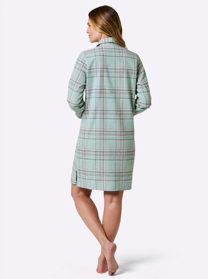 Witt Witt Sleepshirt Sleepshirt Langarm, Grün|rosa, – Produktbild 3 von 5