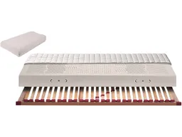 Lonsberg Lonsberg Matratzenset "7-Zonen" medium, Naturlatex, 90 x 200 cm, inkl. Lattenrost und Kiss – Produktbild 1 von 1