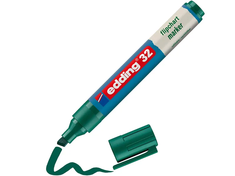 Edding Edding Flipchartmarker "32 EcoLine", Grün, – Produktbild 3 von 4