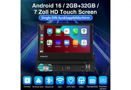 ESSGOO DAB+ 4+64G 1 DIN 7'' Flip Out Android 15/16 Carplay Autoradio GPS WIFI Autoradio (RDS, 4+64GB(optional), Digitalradio (DAB), FM, GPS, WIFI, Apple Carplay Android Auto GPS Navi WIFI BT EQ) – Produktbild 1 von 1