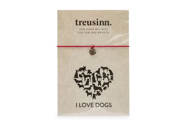 Treusinn Treusinn Armband BUDDY I love dogs gravierter Anhänger, Magnolie, – Produktbild 2 von 2