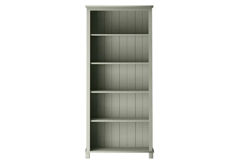 OTTO home Regal Pivo Bücherregal mit 4 verstellbaren Einlegeböden, aus massivem Kiefernholz, 5 Fächer, mit einer natürlichen Maserung, Grün, – Produktbild 4 von 5