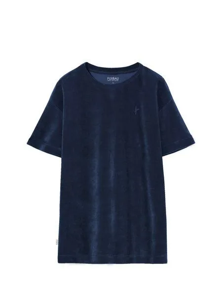 FUXBAU FUXBAU Frauen Samt Kleid, Navy, – Produktbild 3 von 4