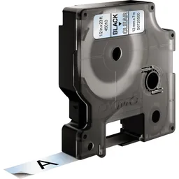 Dymo Original D1-Schriftband für LabelManger, Polyester, 12mm x 7m, schwarz auf transparent – Produktbild 1 von 1