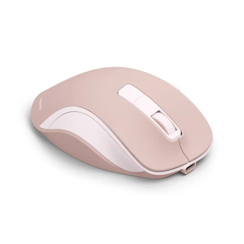 Hama Hama Funkmaus WM-500, ergonomisch, 6 Tasten, ohne Klickgeräusch, Akku, Rosa (00173085) – Produktbild 5 von 5