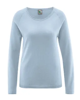 HempAge Hempage Damen vegan Pullover Raglan Himmelblau – Produktbild 1 von 1