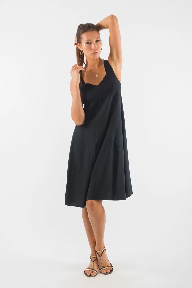 RAVENS VIEW IBIZA RAVENS VIEW IBIZA Damen vegan Kleid Anouk Schwarz, Schwarz, – Produktbild 2 von 2
