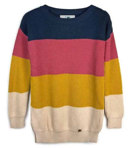 Gary Mash GARY MASH Strickpullover Peyla aus Biobaumwolle, Streifen beere (mehrfarbig), – Produktbild 4 von 4