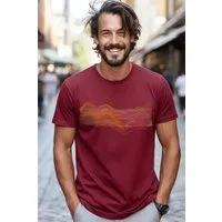 Kultgut Kultgut Artdesign - Biofair - Klassik-Shirt / Colorful Vibes, Dunkelrot, – Produktbild 1 von 1