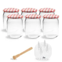 mikken mikken Fermentier Starter Set - 6 Fermentiergläser 540 ml mit Fermentier Gitter, Holzstößel und Deckel – Produktbild 1 von 1