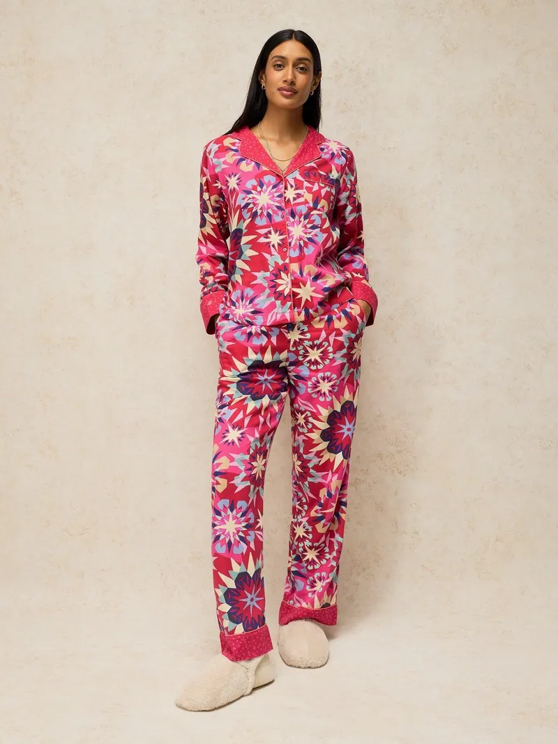 White Stuff White Stuff Pyjamahose Nina, Rot print, – Produktbild 1 von 4
