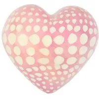 El Puente El Puente Deko-Herz aus Speckstein in Rosa mit Punkten | Fair Trade & Handmade aus Kenia, Rosa, – Produktbild 1 von 1