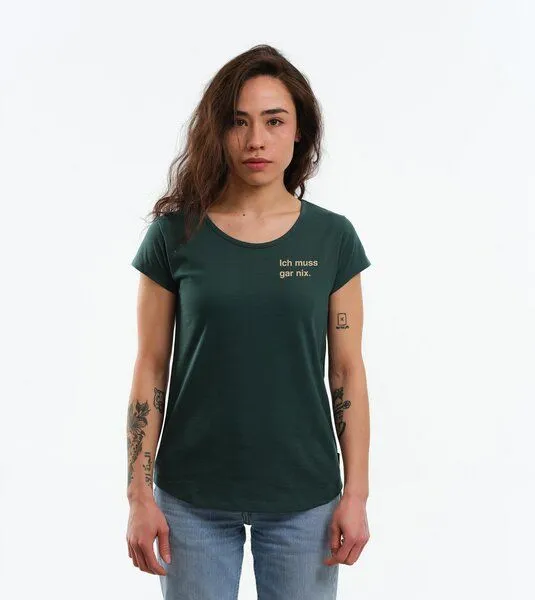 Gary Mash GARY MASH Shirt Asheville Ich muss gar nix. aus Bio-Baumwolle, Grün, – Produktbild 4 von 4