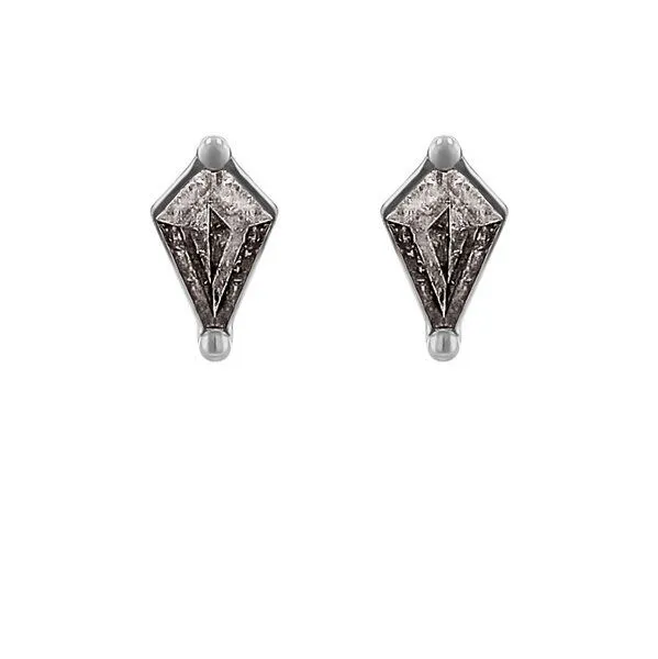 Eppi Eppi Ohrstecker mit Salt and Pepper Diamanten Ansa, Weiss, – Produktbild 2 von 4