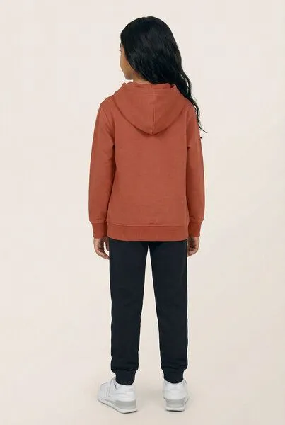 THE FACE OF ELEMENTS THE FACE OF ELEMENTS Essential - Relaxed Fit Kids Hoodie aus 100% Bio-Baumwolle, Muddy (braun), – Produktbild 3 von 4