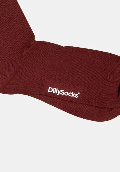DillySocks DillySocks Socken „One Color Smooth“, Smooth wine red, – Produktbild 4 von 4