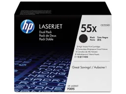 Hewlett Packard hp Twinpack Druckkassetten CE255XD, Nr. 55X schwarz – Produktbild 1 von 1