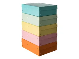 Falken 5 Falken Aufbewahrungsboxen "PureBox", 725 g/m², DIN A4, 10 cm Höhe, sortiert – Produktbild 1 von 1