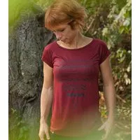 päfjes päfjes ZickZack Zacken - Fair gehandeltes Tencel Frauen T-Shirt, Rot, – Produktbild 1 von 1