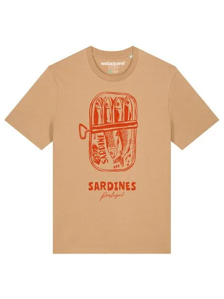 watapparel watapparel T-Shirt Unisex Sardines Portugal, Latte, – Produktbild 2 von 4