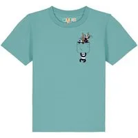 watabout kids watabout.kids T-Shirt Kinder Pocket Pandas, Teal monstera, – Produktbild 1 von 1