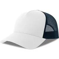 Atlantis Headwear Atlantis Headwear Damen / Herren Netz Cap 30 Farben, Weiss/navy, – Produktbild 3 von 3