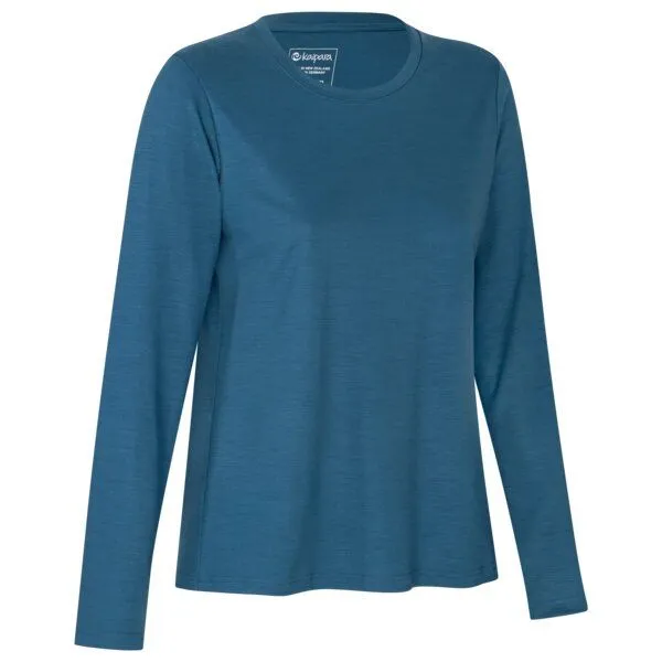 Kaipara - Merino Sportswear Kaipara - Merino Sportswear Urban Merino Longsleeve Damen Regular 200, Light petrol, – Produktbild 2 von 2