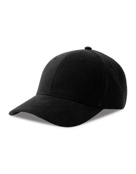 Atlantis Headwear Atlantis Headwear Damen / Herren Cap mit Metallverschluss 1-farbig One Size, Schwarz, – Produktbild 1 von 2