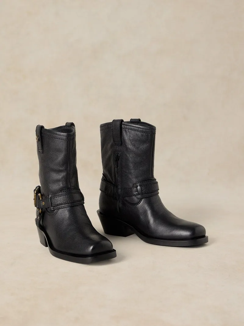 White Stuff White Stuff Western-Bikerstiefel Liberty, Reines schwarz, – Produktbild 2 von 4