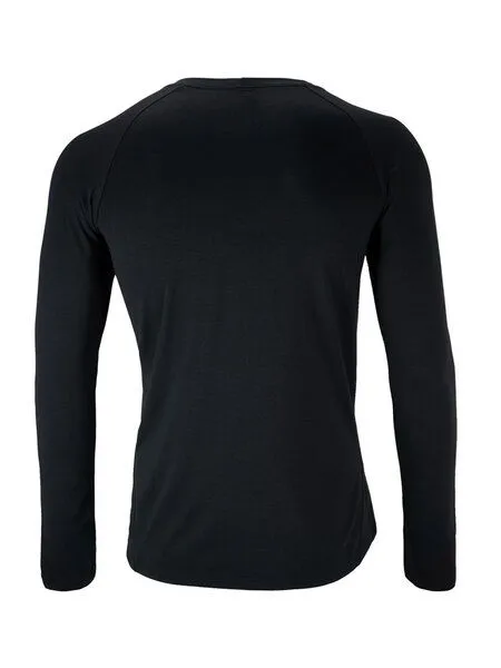 nice to meet me nice to meet me Longsleeve Unisex – Langarmshirt aus TENCEL Lyocell und Bio-Baumwolle, Deep black, – Produktbild 2 von 2