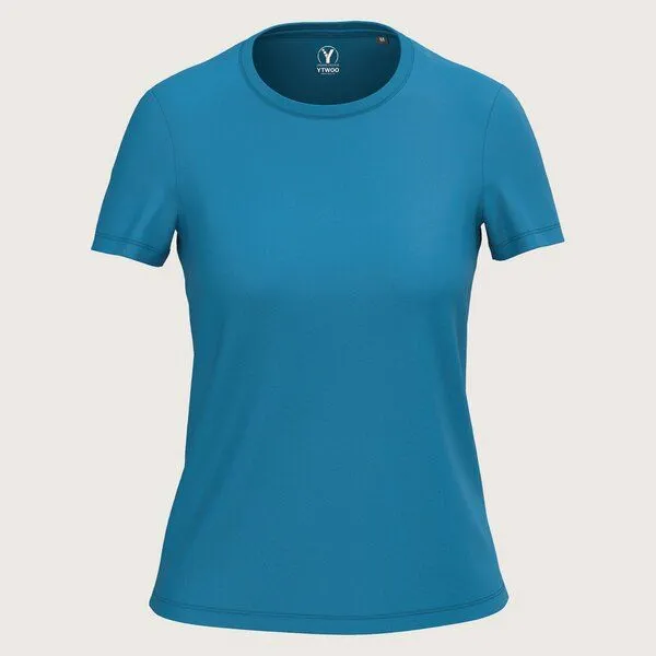 YTWOO YTWOO Regular Damen T-Shirt Light, Tropical blue, – Produktbild 1 von 3